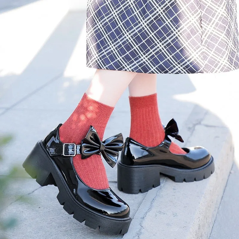 Amozae-Back to college Lolita Shoes Women Japanese Style Vintage Soft Sister Girls High Heels Waterproof Platform College Student Cosplay Costume Shoes