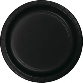 Black Paper Dessert Plates (8/Pkg)