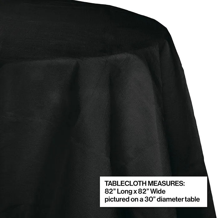 Bulk Black Velvet Round Paper Table Covers 82 inch 82 inch (12 per Case)