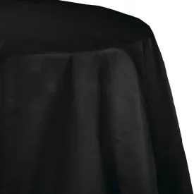 Bulk Black Velvet Round Paper Table Covers 82 inch 82 inch (12 per Case)