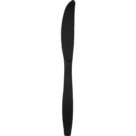 Bulk Pack of 100 Black Plastic Knives