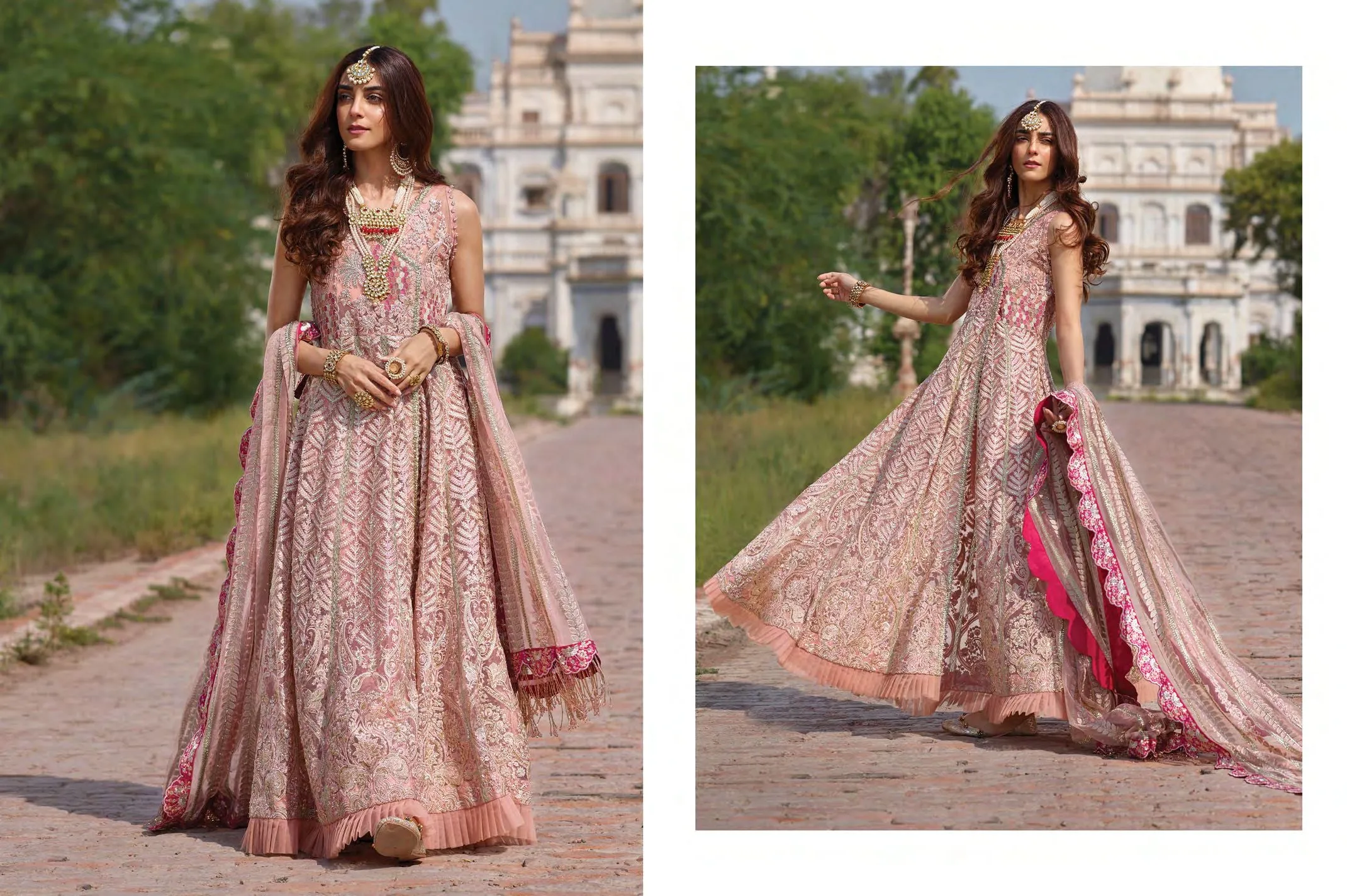 Crimson Luxe by Saira Shakira – Wedding Collection 2019 – D6-A Chikkankari - Blush