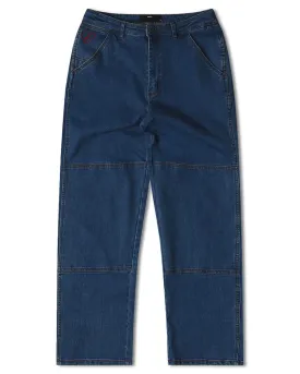 Distend Double Knee Demin Jeans - Dark Blue