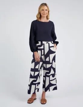 Elm - Dali Abstract Pants - Midnight Abstract