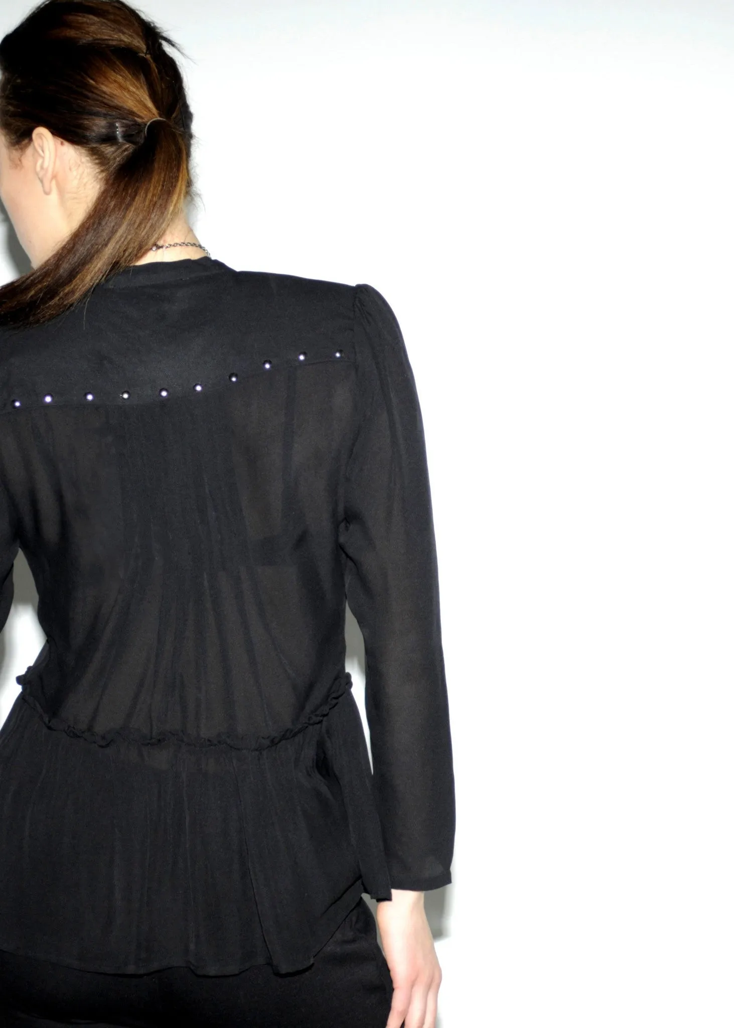 Georgette studded full sleeves shirt - SOLD OUT