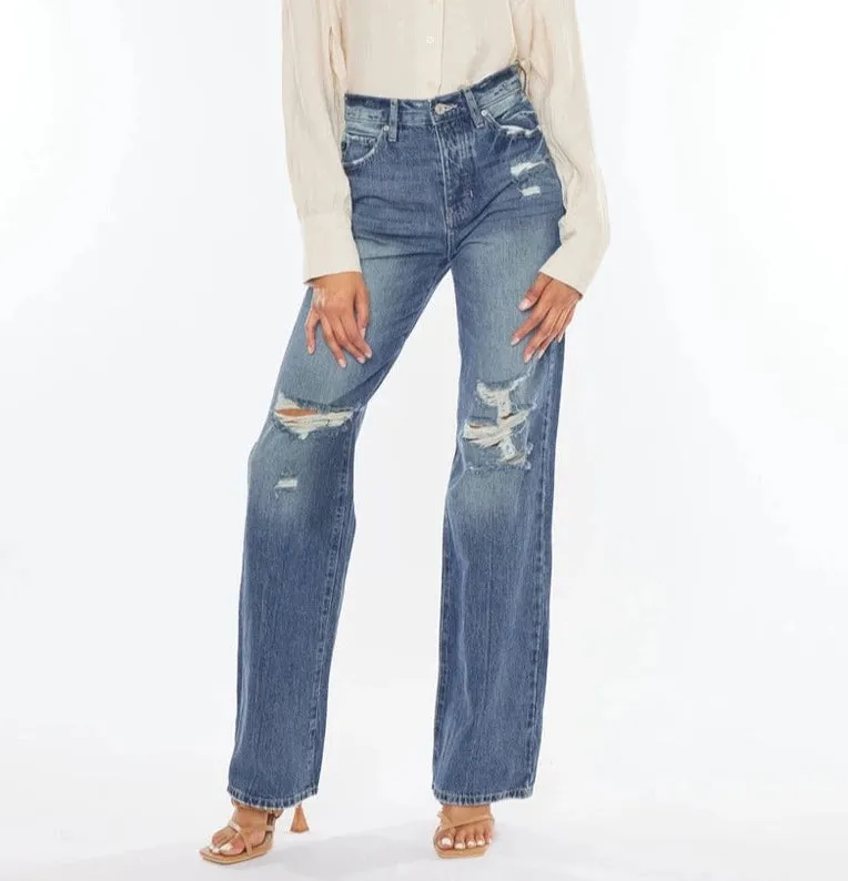 High Rise 90's Wide Leg Flare Jeans