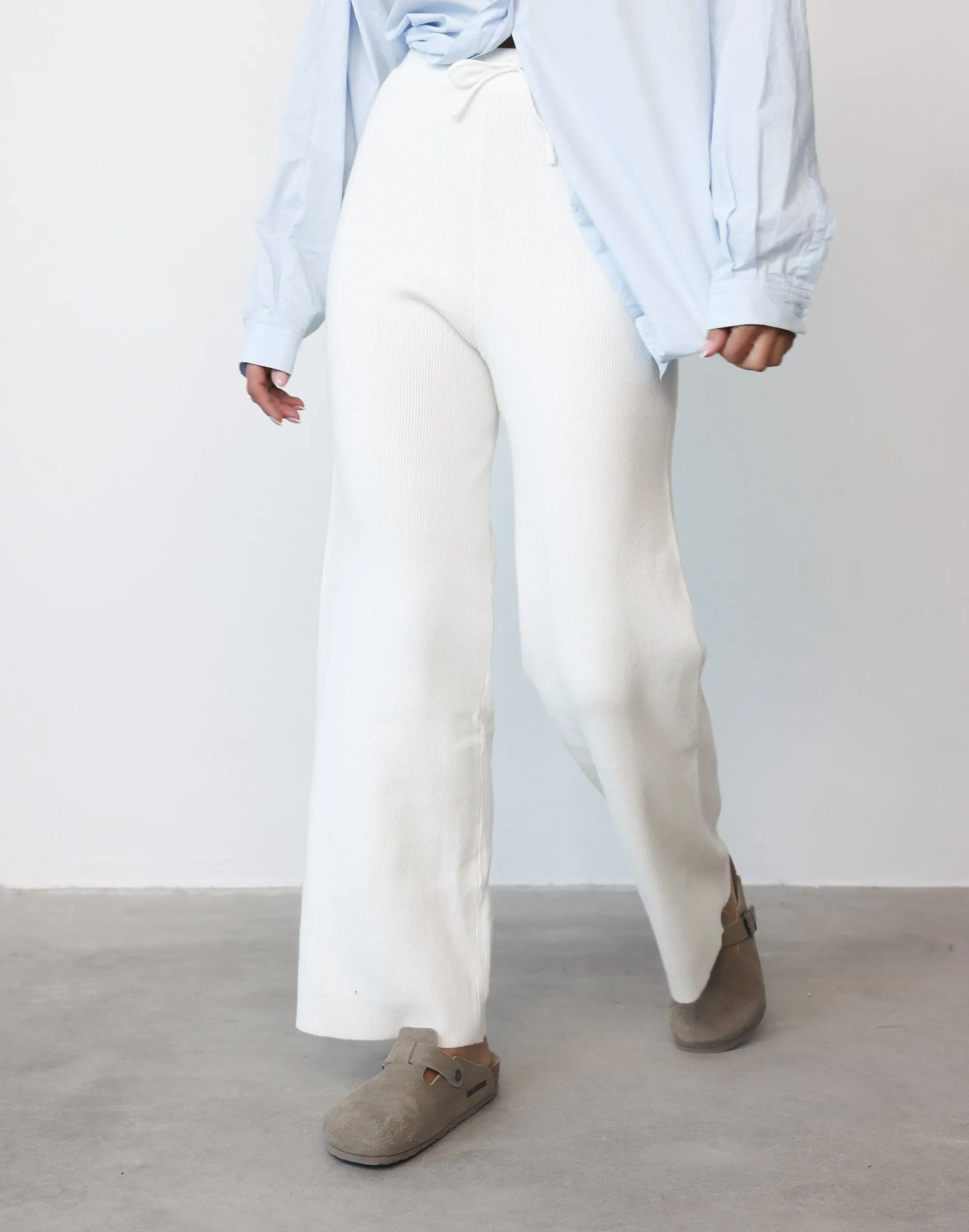 Kleine Knit Pants (White)