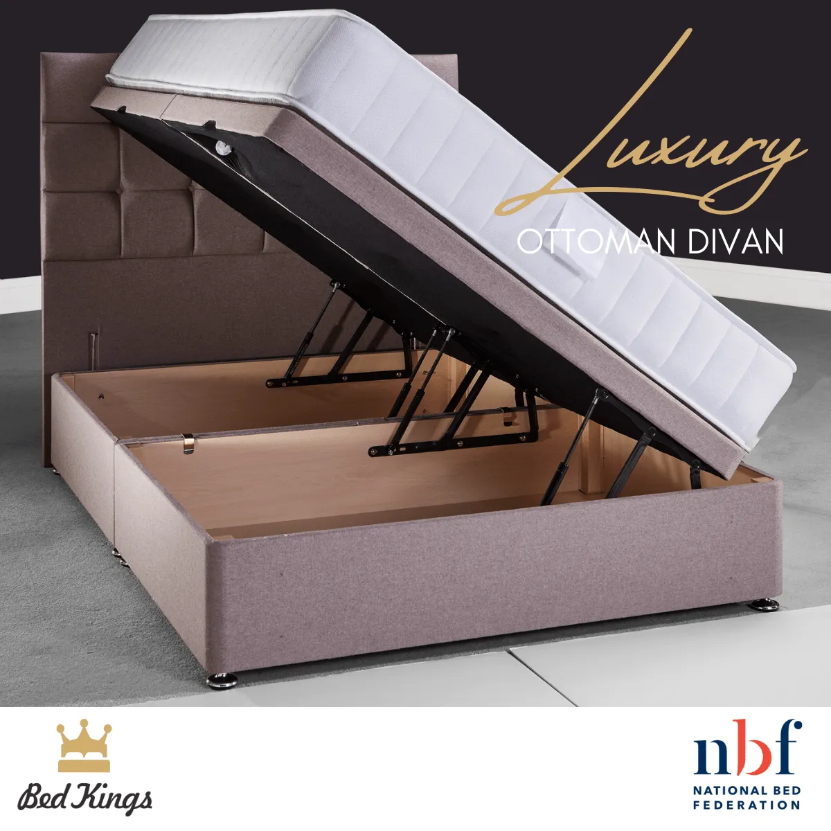 Luxury Ottoman Divan Base (Side Lift)