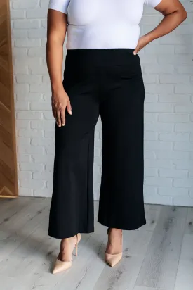 Magic Wide Leg Crop Pants in Black - 10/31