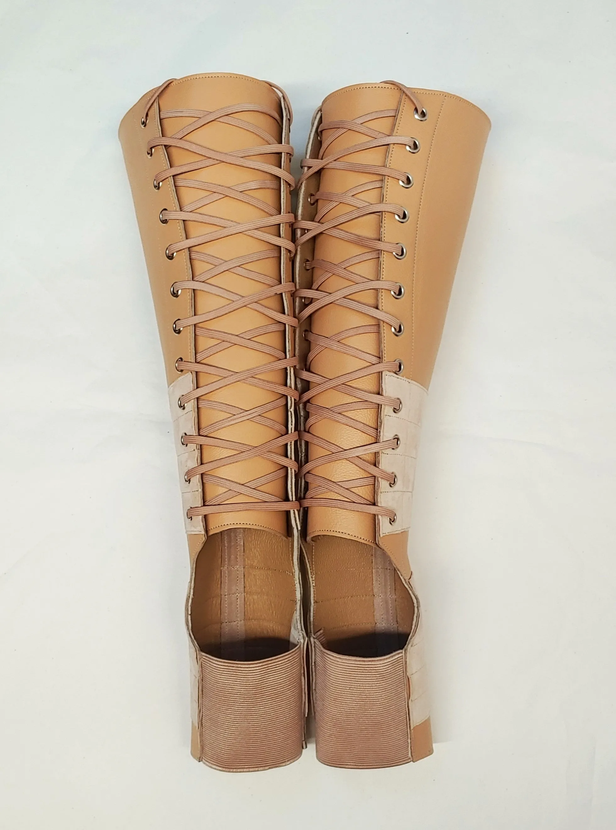 NUDE SOFT Leather Aerial boots w/ Suede Grip