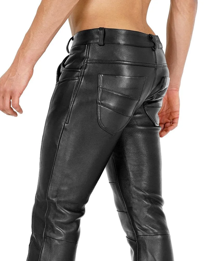 Original Cowhide Thick Leather Pants