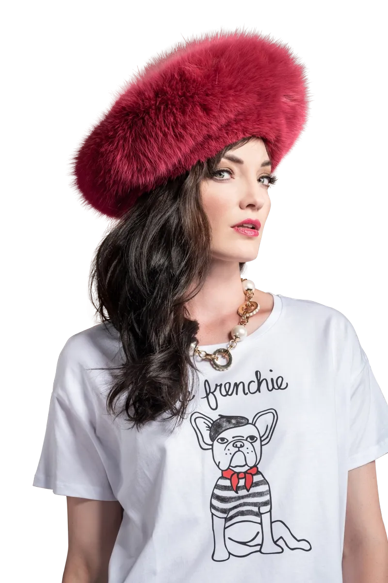 Perforated Fox Fur Hat