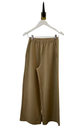 Peter O. Mahler Camel Wide Leg Cropped Pants