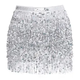 Sequin Fringe Skirt