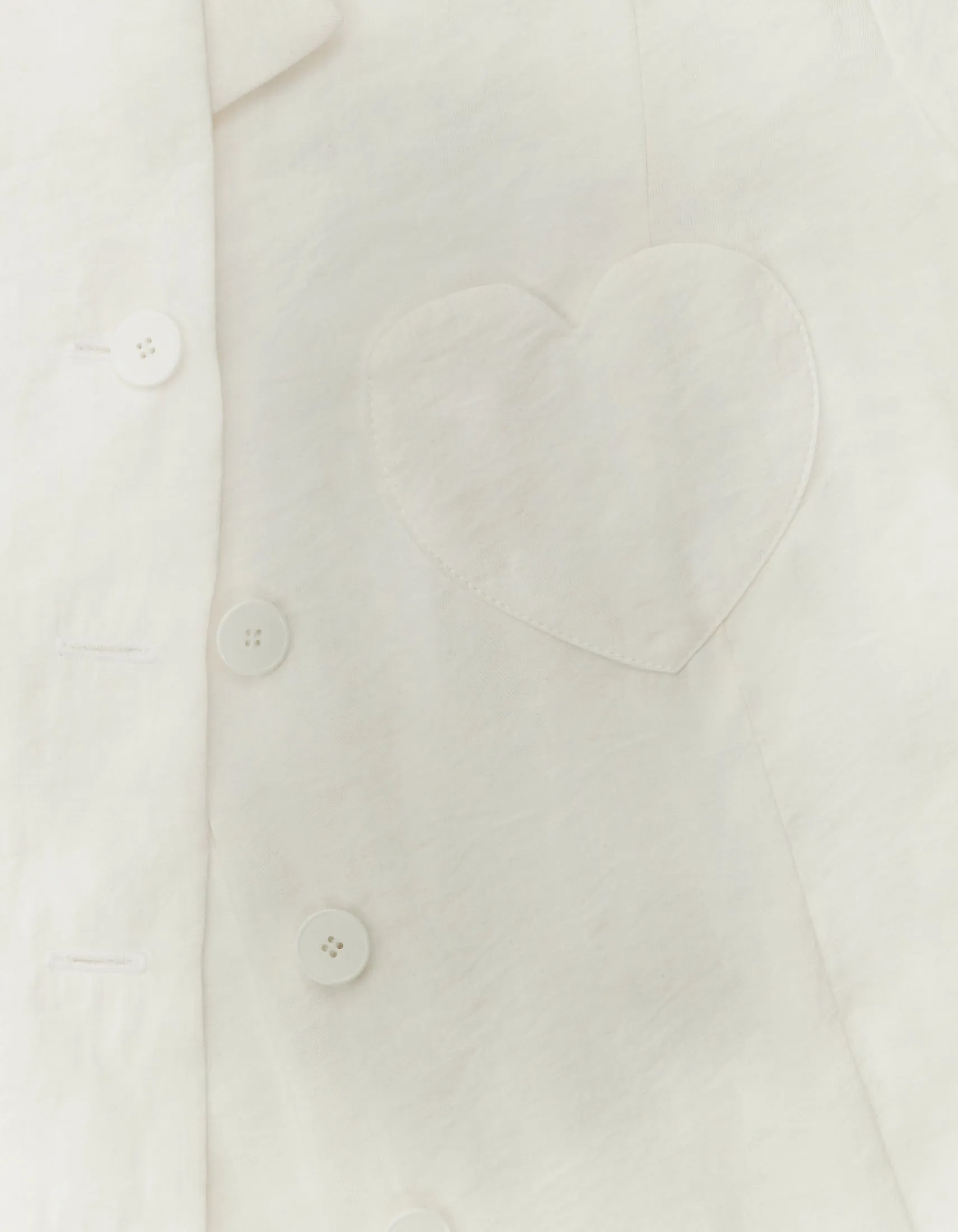 Shirt with Heart Pocket — White