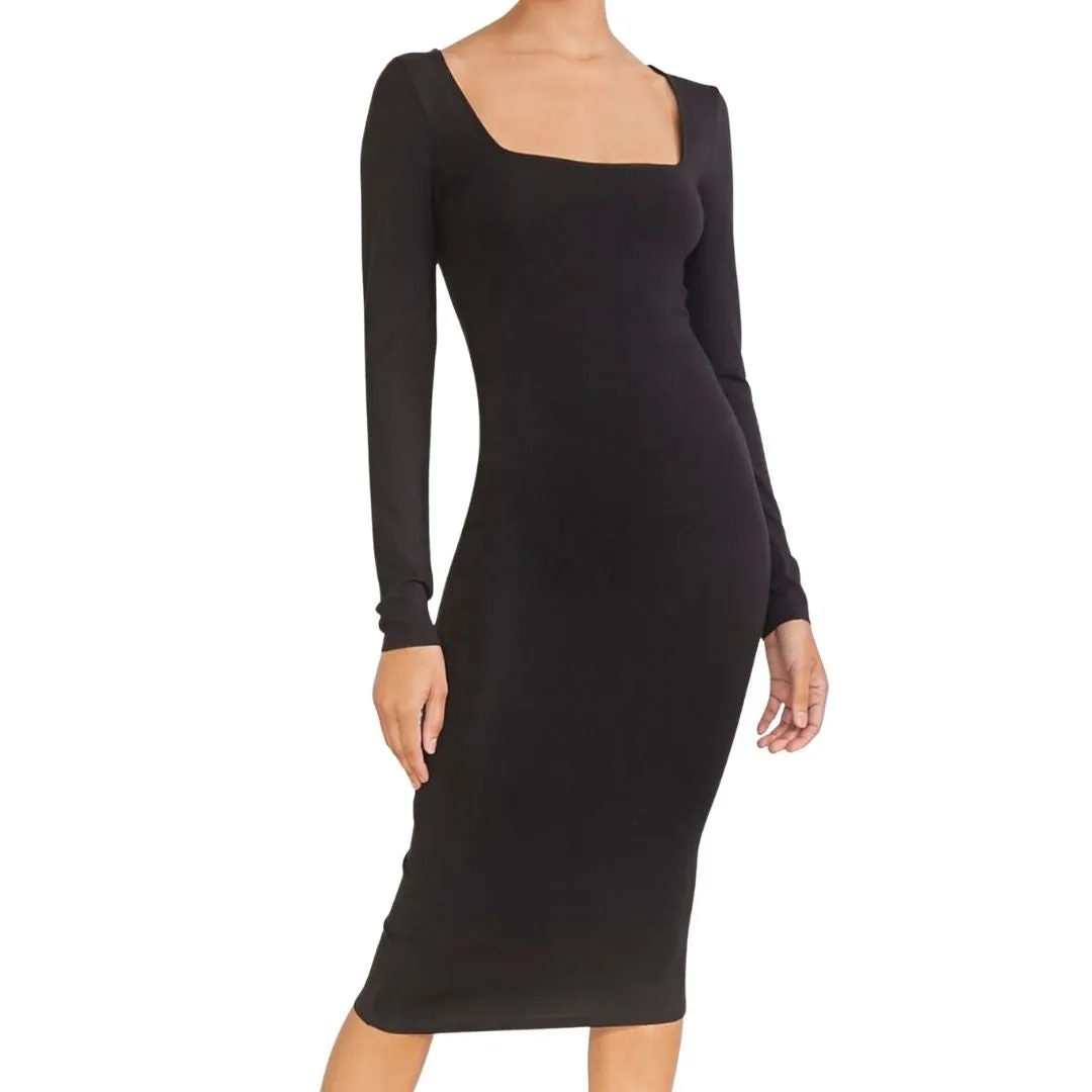 Square Neck Bodycon Dress