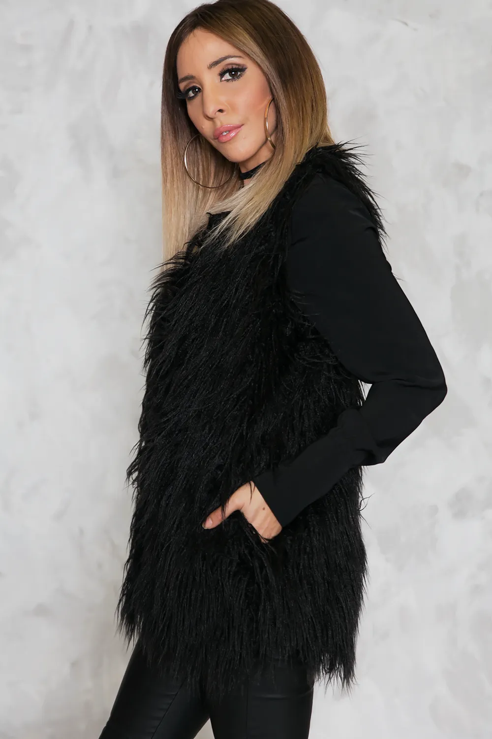 Standing Tall Faux Fur Vest