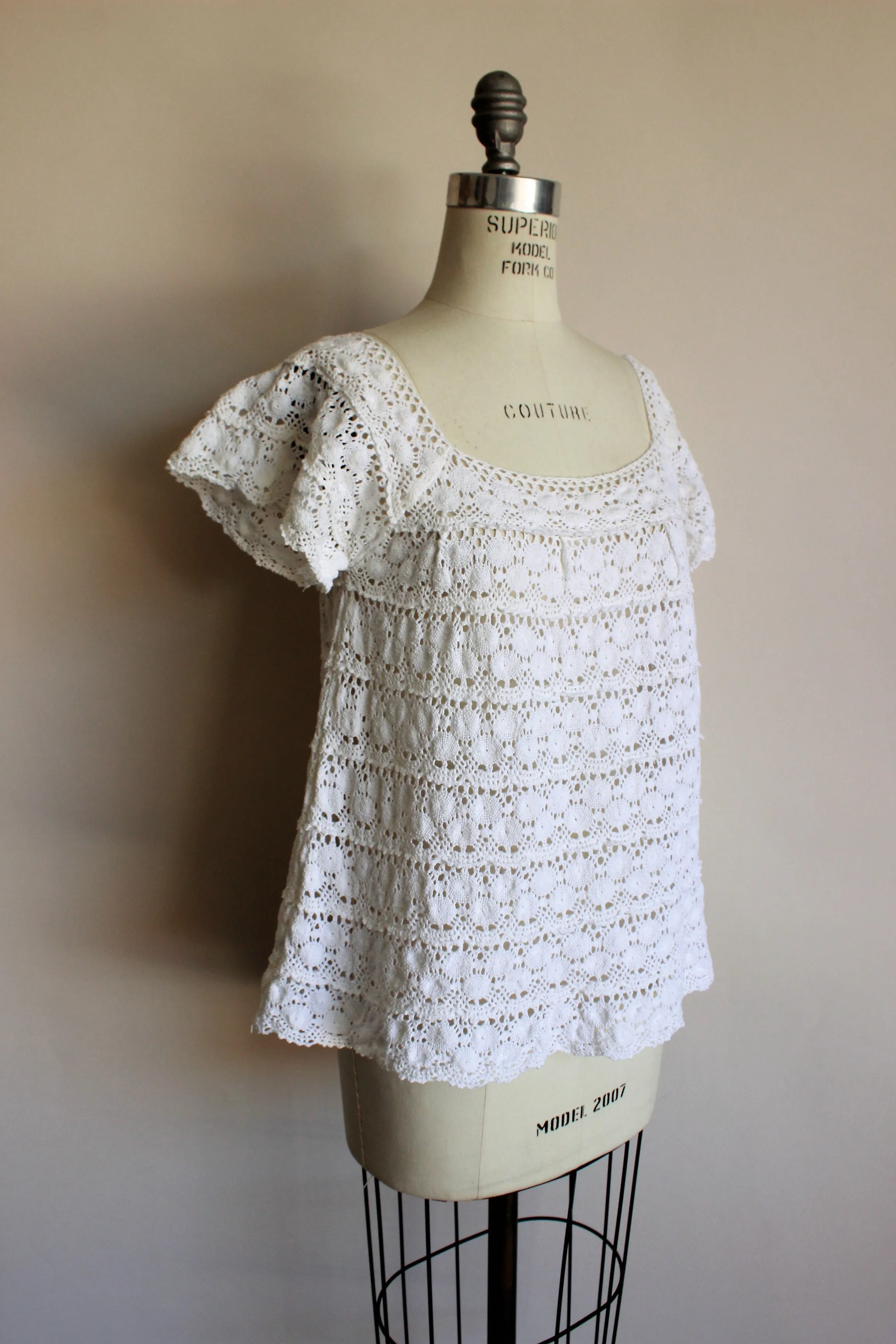 Vintage 1970s Crochet Blouse